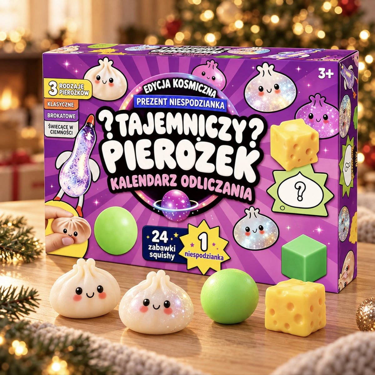 Kalendarz adwentowy Tajemniczy Pierożek – 24 gniotki squishy